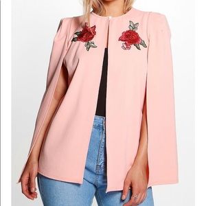 Boohoo Plus Floral Cape